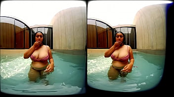 VRpussyVision.com - Girl with big tits in the pool 3D-VR