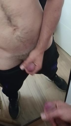 Straw and milk in front of the mirror