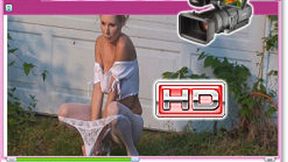 Savannah Costello White Pantyhose and Thong Outside wmv 1280x720