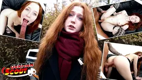 GERMAN SCOUT - Real Redhead Ginger Teen Alice Seduce with small Tits First Porn Casting