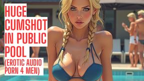 Massiv Cumshot in Public Pool (Full Naughty Audio on my site ASMR HFO JOI Erotic Audio 4 Men)