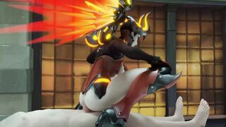 Devil Mercy Struggles to take it all up the Booty