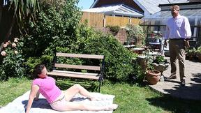 ”BBW Eva Jayne is fucking with her neighbor outdoor”