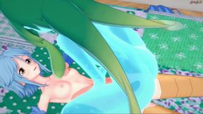 Slime girl Suu gets strapon fucked by harpy Papi - Daily life with a monster girl hentai