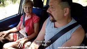 Busty Czech MILF Gives Public Blowjob to Mirek