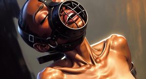 Skinny African Girl in Bondage - Desperate for Big Cock Inside Her