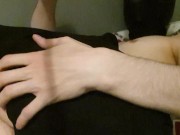 Twink pup on his bed lift his skirt to show you his ass and spank himself