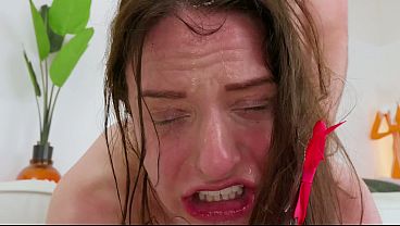 SLAP and SPIT slut WOMB-RAIDED - rough hard fucking an pussy and throat