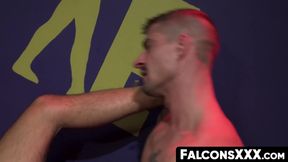 Athletic jocks Brett Dylan and Sean Maygers in a raw anal fuck session