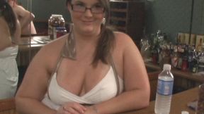 18 Years Old BBW Busty Bethany Gets A New Job At Blow Job Bar! (wmv)