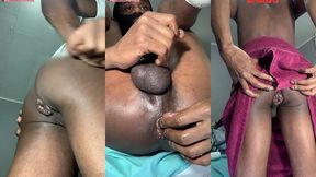 premium* slim black boy shows of his fat butthole and prolapse till he bbc cums - dj buttpussy