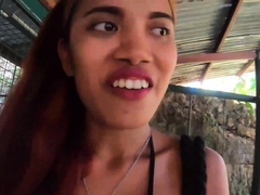 BWC dude feeding an amateur Thai teens pussy