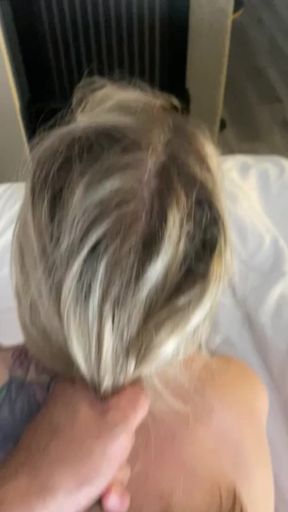 Blonde woman getting a massage