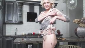 ”Mature lady Artemia strips & masturbates witha  toy”