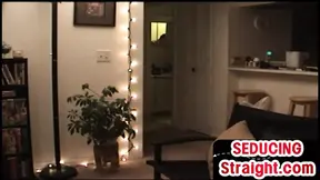 Str8 homemade stud 1st time jerks his cock for gay porn