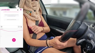 A friend of mine is filming me while I drive and a fan controls my lovense vibrator remotely