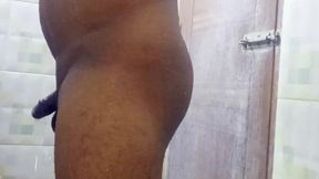 a desi boy bathing what he doing