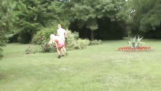 Blond Bombshell Outdoor Sex Adventure