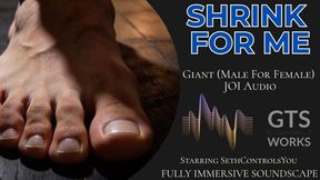 Shrink For Your Giant, My Tiny Woman - POV Shrinking Fetish Audio for Females with Orgasm Control and Cum Countdown JOI Humiliation by GTS Works (MP3)