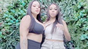 DELICIOUS DEEP KISSES IN THE GARDEN OF MY MANSION - BY BELLA CRUEL AND KESSYE WILD - CLIP FULL