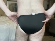 Bulge & Cock Tight Black Speedo - JFF @MattSatin