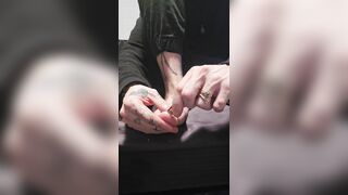 Clamping My Toe Pokes And Showcasing Off Toes