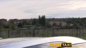 Taxi Taxi driver convinces black haired hottie to suck his dick