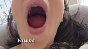 Yawning while watching TV