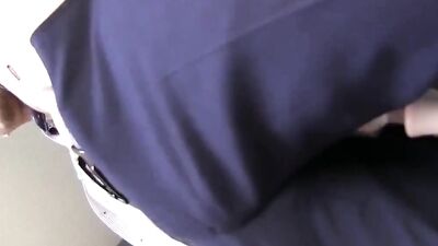 Asian businessman gets a handjob and Hitachi stimulation from his colleague