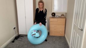 Inflatable Narwhal Swim Ring Sit Pop