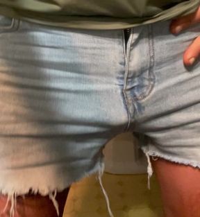 Pissing my Daisy Dukes