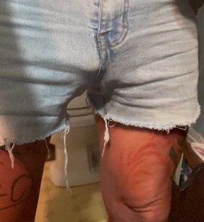 Pissing my Daisy Dukes