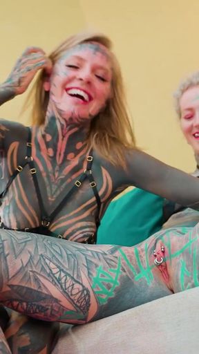 Goth Sluts Go Anal Wild with Alien Monster Cocks   Clip 1