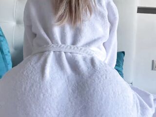 Paola slips back and forth on my corpulent cock. This Babe just likes doggy position. Large white butt! MartinPaola!