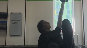 gym in nylon socks
