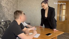 A strict teacher punished two students for not completing their homework