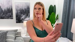Spicy as hell lady is touching her hungry hole in the bedroom