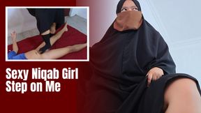 Hijab Step Sister Step on My Dick and Make Her Black Socks Covered with Cum  - Minokiiko