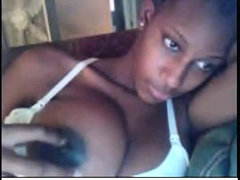 Big Black nipples on this ebony teen