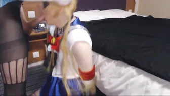 Crossdressing Sailor Scouts Share Blowjobs and Handjobs