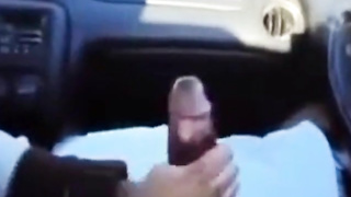 BBC gets a handjob in the car