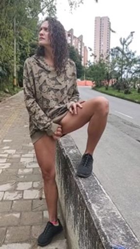 maggie inserts her dildo on the road