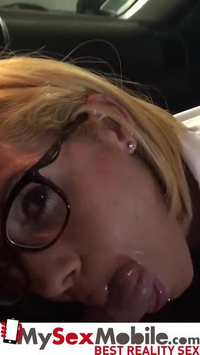 Outdoor blowjob in the parking lot by Rose Valerie - MySexMobile