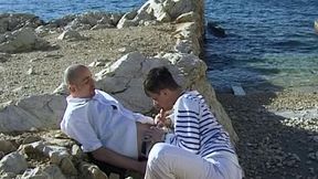 Rough Seas, Rougher Sex ~ Amateur Sailors Fuck Hard on the Beach