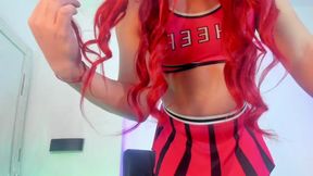 Colombian Cheerleader with Hairy White Xxl Cock, Shake the Balls in Your Face