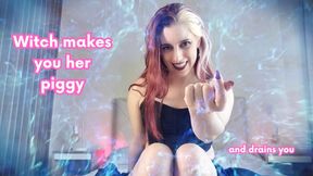 Witch makes you her piggy and drains you