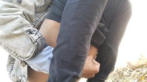 Milky Cumshot in Outdoor in Morning