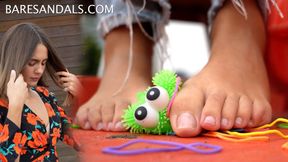 Adele foot crush on toys - 25004 - HD