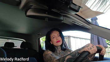 Naked twerking in the car