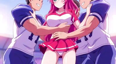 Big Tits Anime Cheerleader Gets Gangbanged at Party